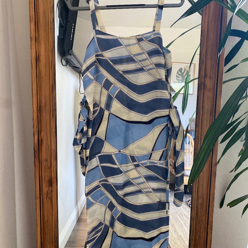 Open slit swim cover up